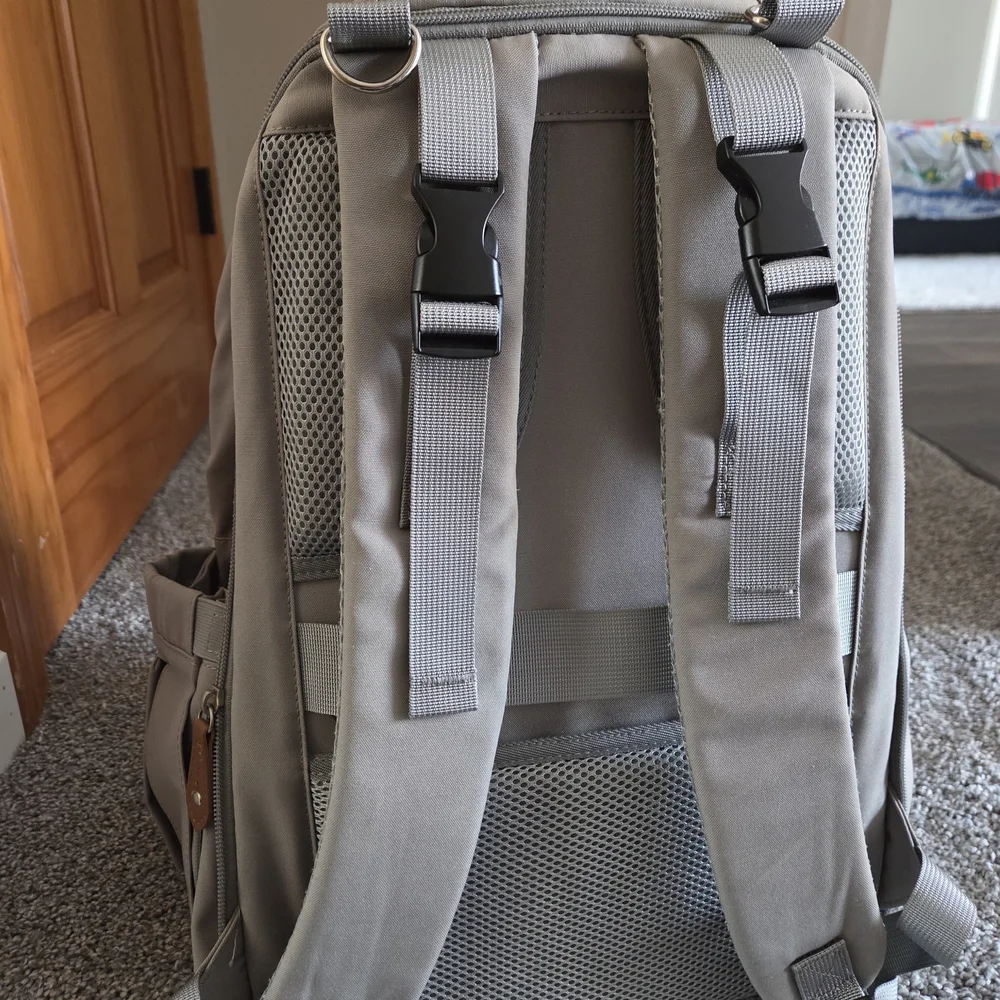 Quilted Gray Diaper Bag